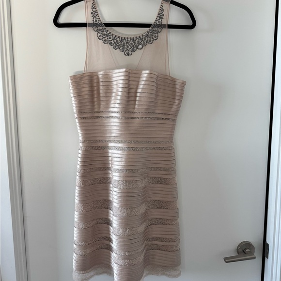 BCBGMaxAzria Morgane Champagne Embellished Dress - Picture 4 of 7